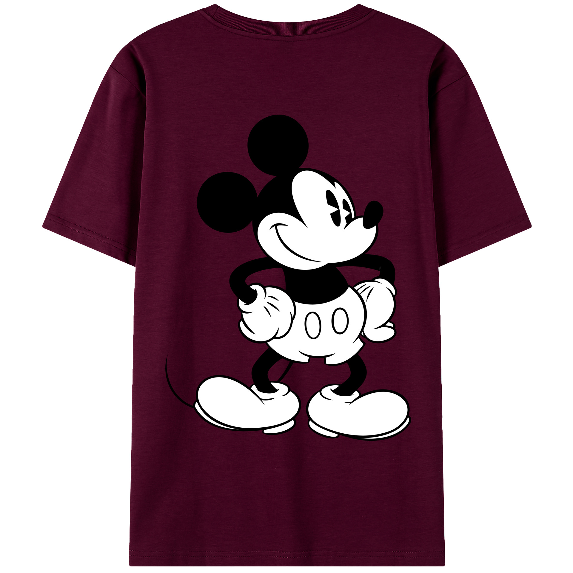 （画像用） ミッキーマウス Mickey Mouse レディース半袖Tシャツ(バックプリント)